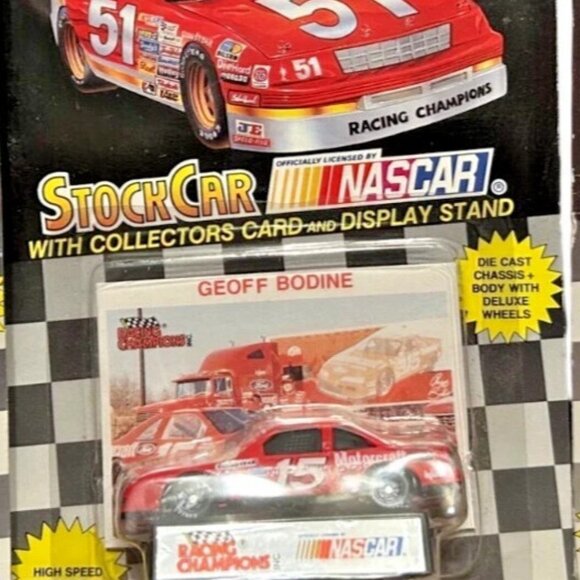 DIE CAST 1991 Racing Champions NASCAR Elliott 11 Bodine 15 Rudd 5 Card Stand LOT - Picture 4 of 6